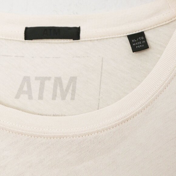 ATM Men's XL High Twist Hi Torsion Jersey Crew Neck Tee T Shirt Stucco $125 - Picture 12 of 16